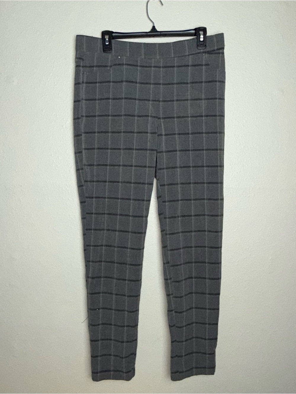 89th & Madison Gray Plaid Pants Size Large